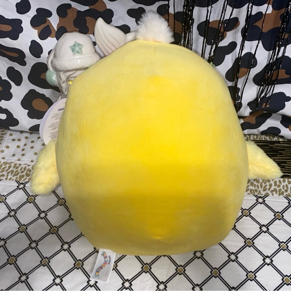 SQUISHMALLOWS JAZWARES TRISTON THE BABY CHICK WITH A FLOWER CROWN PLUSH PILLOW - Picture 3 of 5